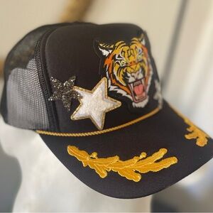 Local Brand clothing company custom one of a kind trucker hat.